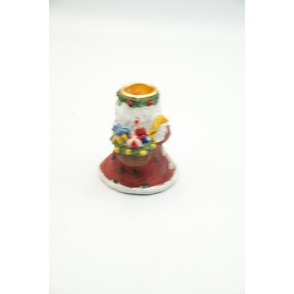 Vintage Santa Claus Mini Planter with Teddy Bear – 4" Tall Ceramic Figurine - Picture 2 of 7